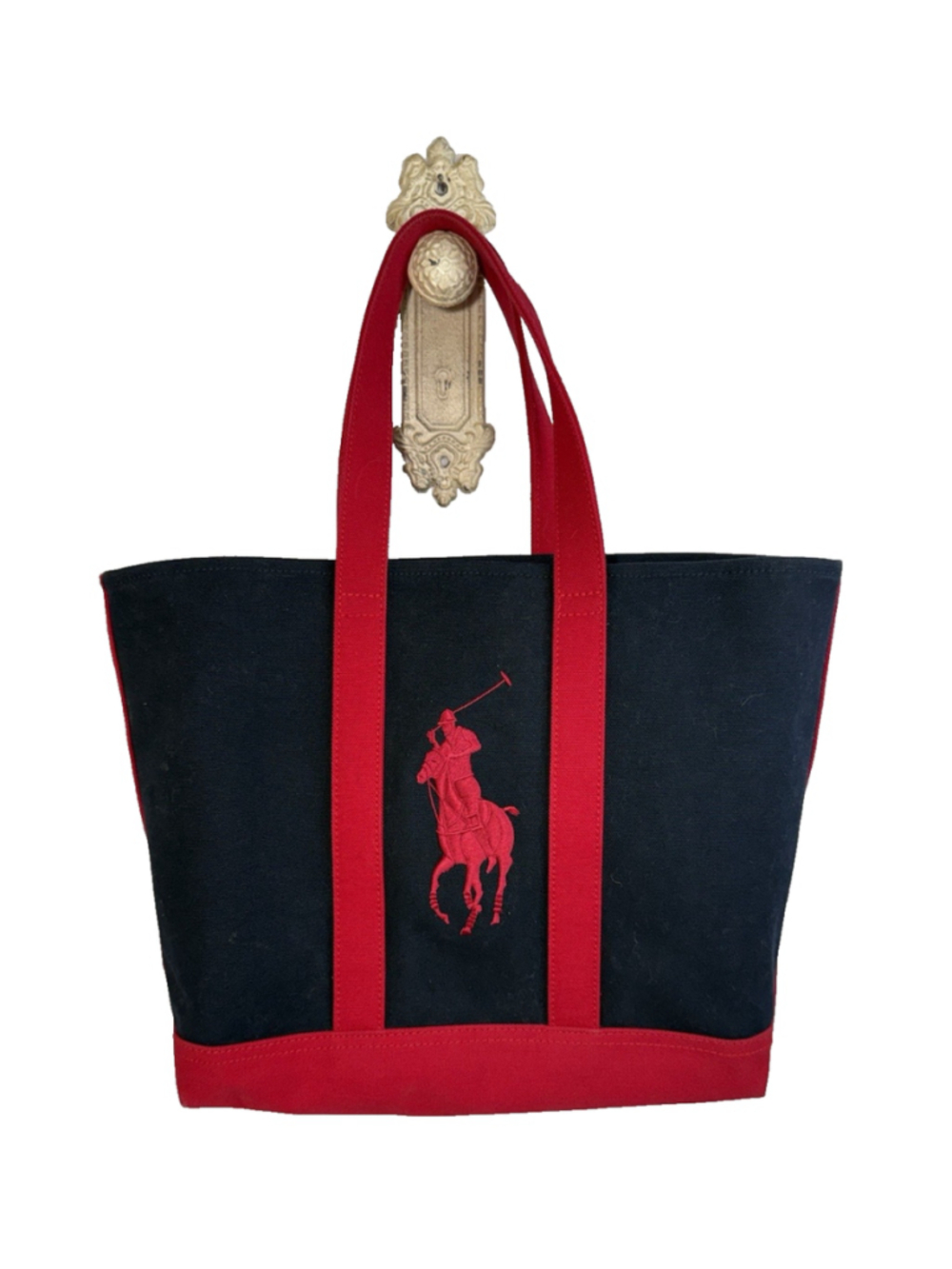 Ralph Lauren Tote Bag Vintage Big Pony Y2k Style Bag embroidered